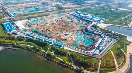 空中絲路中心永久會址項目為國慶獻禮